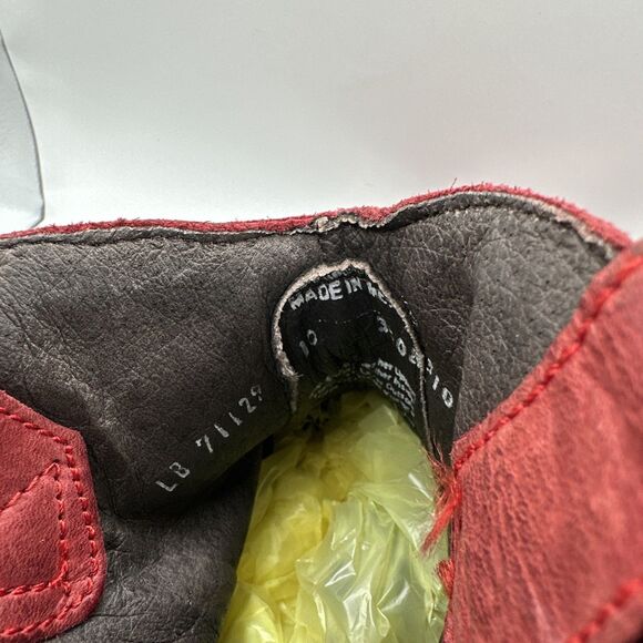 Liberty Red Leather Fringe Booties  Sz 10 - Picture 7 of 9